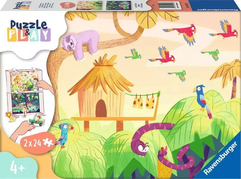 Ravensburger - Puzzle & Play - Jungle Adventure (24 Pieces) 1 Ravensburger - Puzzle & Play - Jungle Adventure (24 Pieces)