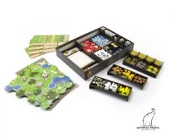 Gaming Trunk - Caledonia Organizer For Clans Of Caledonia Board Game (Black) (For First Edition Of The Game)