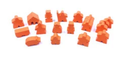 MeepleSource - 19-Piece Set Of Orange Meeples (Compatible With Carcassonne & Expansions)