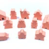 MeepleSource - 19-Piece Set Of Salmon Meeples (Compatible With Carcassonne & Expansions)