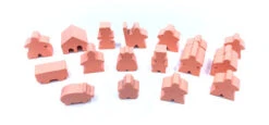 MeepleSource - 19-Piece Set Of Salmon Meeples (Compatible With Carcassonne & Expansions)
