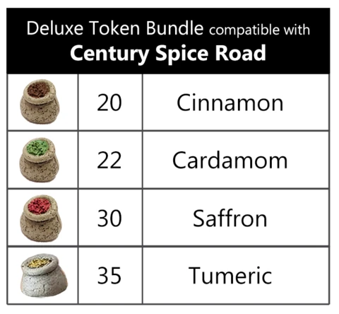 Top Shelf Gamer - Deluxe Token Bundle Compatible With Century Spice Road™ (set Of 107) 1 Top Shelf Gamer - Deluxe Token Bundle Compatible With Century Spice Road™ (set Of 107)