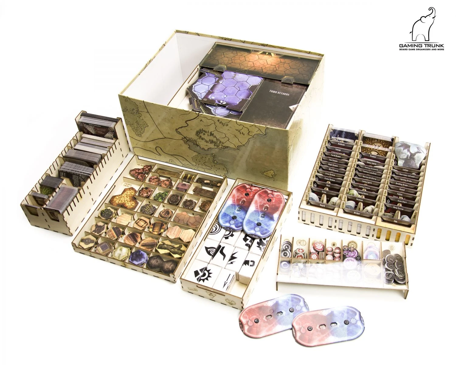 Gaming Trunk - Gloom Tavern Organizer For Gloomhaven With Forgotten Circles (Natural Unstained) 2 Gaming Trunk - Gloom Tavern Organizer For Gloomhaven With Forgotten Circles (Natural Unstained) - Image 2