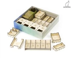 Gaming Trunk - Wings Organizer Compatible With Wingspan (Natural Unstained)