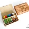 Gaming Trunk - Splendid Box For Sleeved Cards, For Splendor Plus Nobles Promo Tiles Case (Walnut)