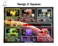 Gaming Trunk - Acrylic Single Sided Overlay For Terraforming Mars™ Player Mats. Design 2 - SQUARES