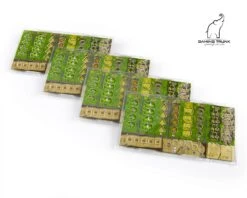 Gaming Trunk - Acrylic Overlay With A Backboard For Clans Of Caledonia Player Board. A Set Of Four (for First Edition Of The Game)