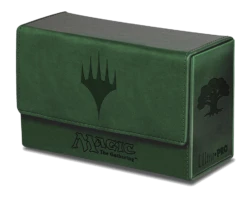 Ultra Pro - Dual Flip Box Green Mana For Magic (Matte Finish)