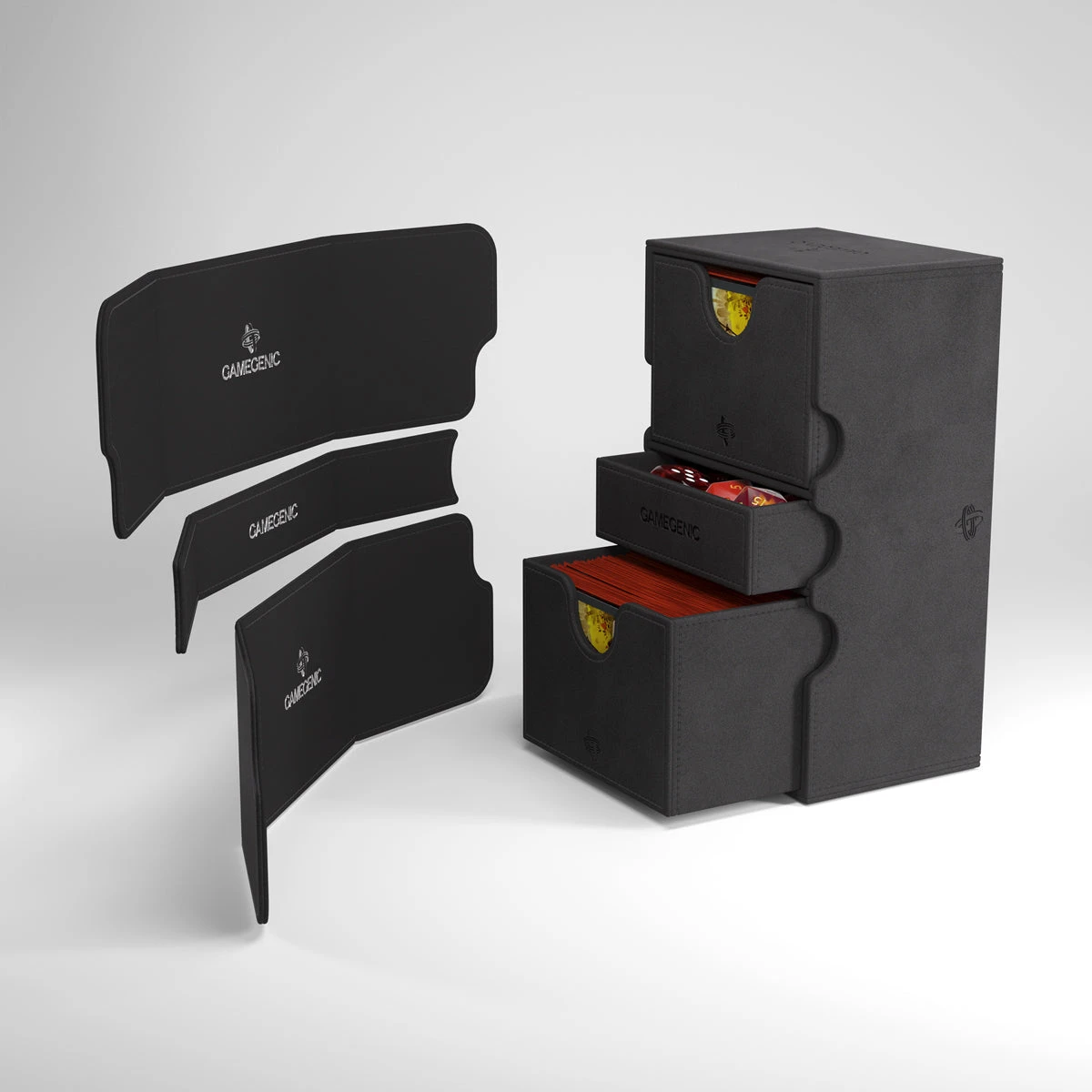 Gamegenic: Stronghold XL Convertible Deck Box Exclusive Edition - Black (200ct) 2 Gamegenic: Stronghold XL Convertible Deck Box Exclusive Edition - Black (200ct) - Image 2