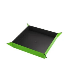 Gamegenic Magnetic Dice Tray: Square - Black / Green *PRE-ORDER*