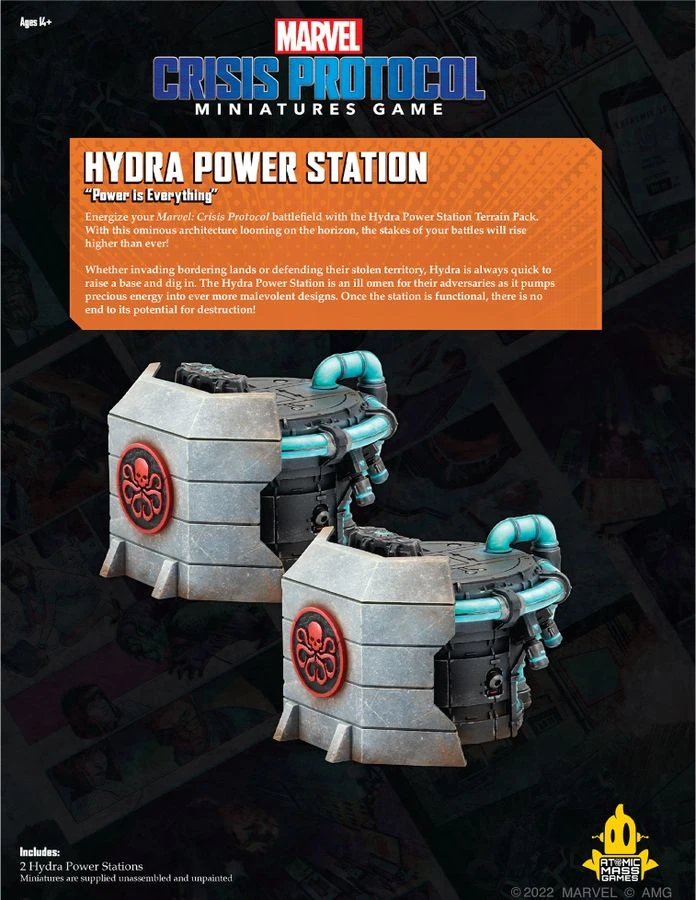 Atomic Mass Games Marvel: Crisis Protocol – Hydra Power Station Terrain Pack 2 Atomic Mass Games Marvel: Crisis Protocol – Hydra Power Station Terrain Pack - Image 2